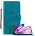Cadorabo Hülle für Samsung Galaxy S10e Schutz Hülle in Blau Schutzhülle Handy Hülle Etui Case Blumen Flower