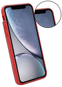 Cadorabo Hülle für Apple iPhone XR Schutz Hülle in Rot Handyhülle TPU Etui herausziehbare Karten-Steckplätzen