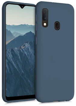 kwmobile Hülle kompatibel mit Samsung Galaxy A20e - Hülle Silikon - Soft Handyhülle - Handy Case in Dunkler Schiefer