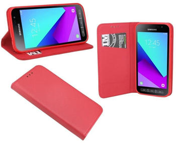 COFI1453 Samsung Galaxy X Cover 4 Handyhülle Tasche Flip Case Rot