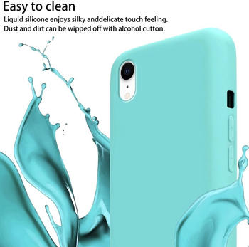Cadorabo TPU Cover Handy Kette Liquid (iPhone XR) Türkis
