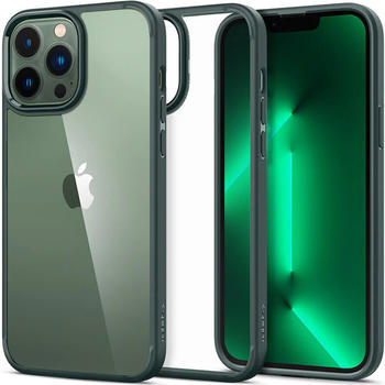 Spigen Schutzhülle Ultra Hybrid für iPhone 13 Pro Max, Transparent/Grün