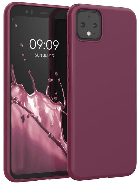 kwmobile Hülle kompatibel mit Google Pixel 4 - Hülle Silikon - Soft Handyhülle - Handy Case in Bordeaux Violett