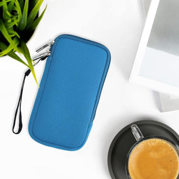 kwmobile Handytasche für Smartphones XL - 6,7/6,8" - Neopren Handy Hülle Kornblumenblau - Handy Tasche 17,2 x 8,4 cm Innenmaße