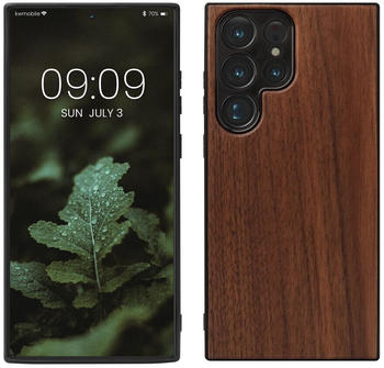 kwmobile Bumper Handyhülle kompatibel mit Samsung Galaxy S23 Ultra - Holz Hülle Handy Case Cover Dunkelbraun