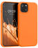kwmobile Hülle kompatibel mit Apple iPhone 13 - Hülle Silikon gummiert - Handyhülle - Handy Case in Fruity Orange