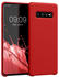 kwmobile Hülle kompatibel mit Samsung Galaxy S10 Plus / S10+ - Hülle Silikon gummiert - Handyhülle - Handy Case in Klassisch Rot