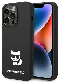 Karl Lagerfeld Karl Lagerfeld Liquid Silicone Choupette Back Cover für iPhone 14 Pro Black