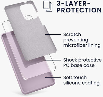 kwmobile Hülle kompatibel mit Samsung Galaxy A53 5G - Hülle Silikon gummiert - Handyhülle - Handy Case in Nude Lilac