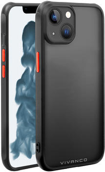Vivanco Frosted Cover, Schutzhülle für iPhone 14 transparent/schwarz