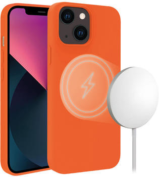 Vivanco Mag Hype Cover, Magnetic Wireless Charging Support für iPhone 13 Orange