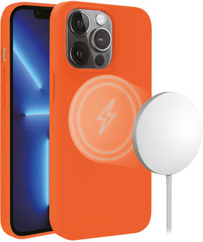 Vivanco Mag Hype Cover, Magnetic Wireless Charging Support für iPhone 13 Pro Orange