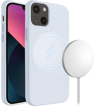 Vivanco Mag Hype Cover, Magnetic Wireless Charging Support für iPhone 13 Sky Blue