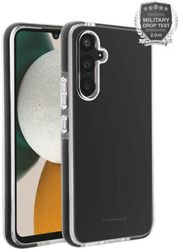 Vivanco Rock Solid, Anti Shock Schutzhülle für Galaxy A34 5G Transparent, schwarzer Rahmen