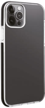 Vivanco Rock Solid, Anti Shock Schutzhülle für iPhone 13 Pro Max Transparent, schwarzer Rahmen