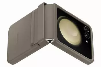 Samsung Flap Eco-Leather Case (Galaxy Z Flip5) Etoupe