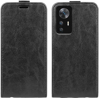 Wigento Für Xiaomi 12T / 12T Pro Fliptasche Premium Schwarz Hülle Case Cover Schutz Zubehör Etui