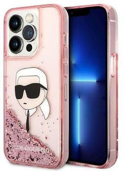 Karl Lagerfeld KLHCP14XLNKHCP iPhone 14 Pro Max 6,7" ró?owy/pink hardcase Glitter Karl Head (iPhone 14 Pro Max)