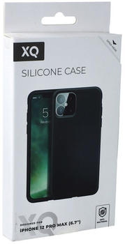 XQISIT Silicone Cover (iPhone 12 Pro Max) Schwarz