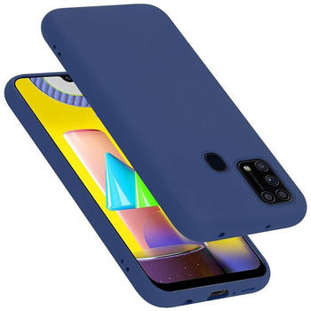 Cadorabo TPU Liquid Silicone Case Cover (Galaxy M31) Blau