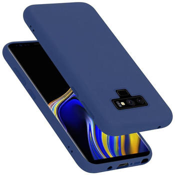Cadorabo TPU Liquid Silicone Case Cover (Galaxy Note 9) Blau