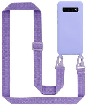 Cadorabo TPU Cover Handy Kette Liquid (Galaxy S10+) Violett