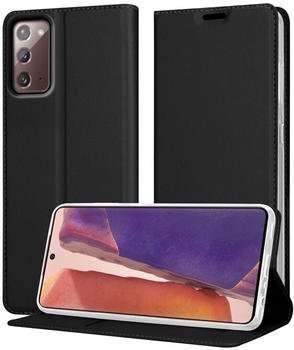 Cadorabo Classy Book Hülle für Samsung Galaxy NOTE 20 (Galaxy Note 20) Schwarz