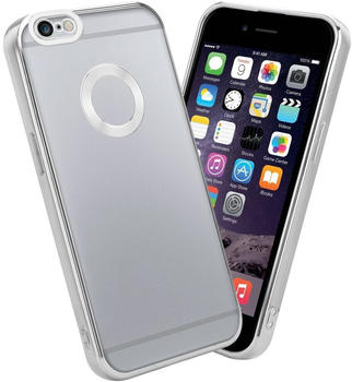 Cadorabo TPU Hülle Chrome mit Kameraschutz für Apple iPhone 6 / 6S (iPhone 6, iPhone 6s) Silber, Transparent