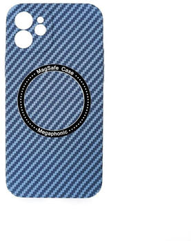Cofi Magnetic Carbon Case kompatibel mit iPhone 13 Mini MagSafe Handyhülle Bumper Cover Blau