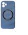 Cofi Magnetic Carbon Case kompatibel mit iPhone 13 Mini MagSafe Handyhülle Bumper Cover Blau
