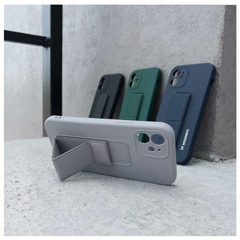 Cofi Kickstand Hülle Bumper aufstellbar für Iphone SE 2020 Silikon Hard Case Zubehör mit integriertem Magneten Rosa
