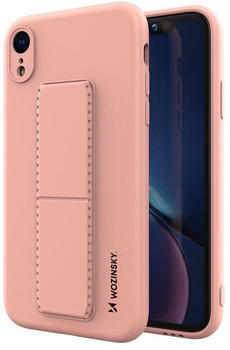 Cofi Kickstand Hülle Bumper aufstellbar für Iphone Xr Silikon Hard Case Zubehör mit integriertem Magneten Rosa