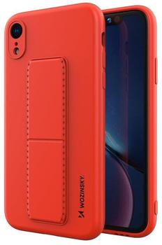 Cofi Kickstand Hülle Bumper aufstellbar für Iphone 8 Silikon Hard Case Zubehör mit integriertem Magneten Rot