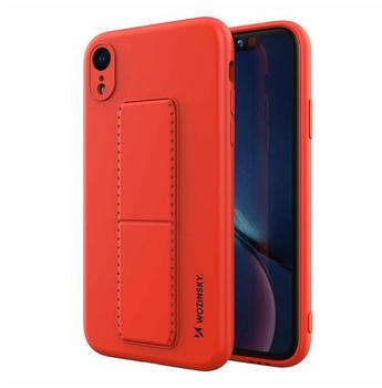 Cofi Kickstand Hülle Bumper aufstellbar Silikon Hard Case Schutz mit integriertem Magneten für Xiaomi Mi 10T in Rot