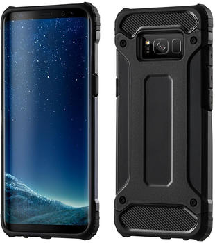 Cofi Silikonhülle Panzerhülle Hybrid Armor Hard Case Schwarz für Samsung Galaxy A50 (A505F)