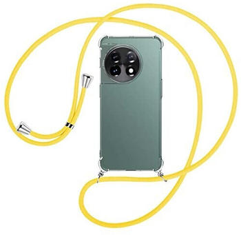 mtb Handykette kompatibel mit OnePlus 11 - Banana Gelb - Smartphone Hülle zum Umhängen - Anti Shock Full TPU Case