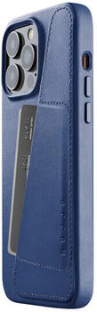 mujjo Leather Wallet Case with MagSafe (iPhone 14 Pro Max) Blau