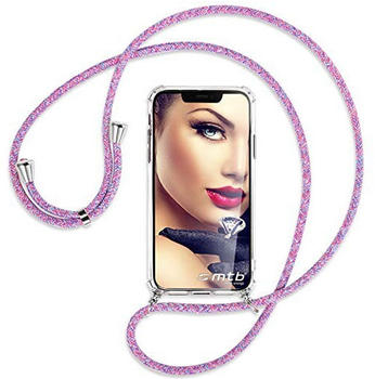 mtb Handykette kompatibel mit Sony Xperia 5 (6.1'') - Purple Unicorn - Smartphone Hülle zum Umhängen - Anti Shock Full TPU Case