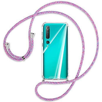 mtb Handykette kompatibel mit Xiaomi Mi 10, Mi 10 Pro (6.67'') - Purple Unicorn - Smartphone Hülle zum Umhängen - Anti Shock Strong TPU Case