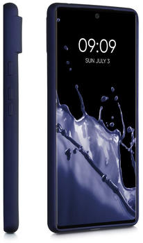 kwmobile Case kompatibel mit Google Pixel 6 Hülle - Schutzhülle aus Silikon metallisch schimmernd - Handyhülle Metallic Blau