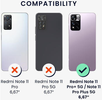 kwmobile Case kompatibel mit Xiaomi Redmi Note 11 Pro+ 5G / Note 11 Pro Plus 5G Hülle - Schutzhülle aus Silikon metallisch schimmernd - Handyhülle Metallic Grau