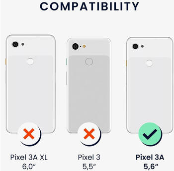 kwmobile Case kompatibel mit Google Pixel 3a Hülle - Schutzhülle aus Silikon metallisch schimmernd - Handyhülle Metallic Blauviolett