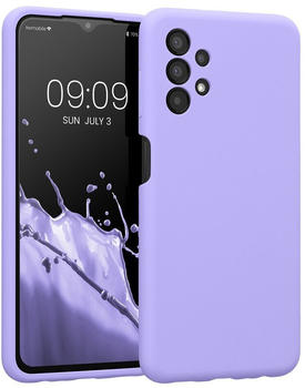kwmobile Handyhülle kompatibel mit Samsung Galaxy A13 4G Hülle - gummierte Handy Case aus Silikon in Lavendel
