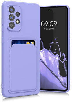 kwmobile Handyhülle kompatibel mit Samsung Galaxy A52 / A52 5G / A52s 5G Hülle - Handy Cover mit Fach für Karten - in Lavendel