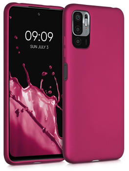 kwmobile Case kompatibel mit Xiaomi Redmi Note 10 5G Hülle - Schutzhülle aus Silikon metallisch schimmernd - Handyhülle Metallic Pink