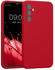 kwmobile Handyhülle kompatibel mit Samsung Galaxy A34 5G Hülle - gummierte Handy Case aus Silikon in Klassisch Rot