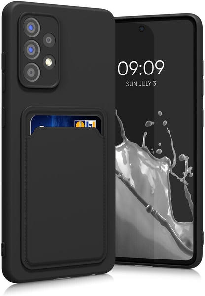 kwmobile Handyhülle kompatibel mit Samsung Galaxy A52 / A52 5G / A52s 5G Hülle - Handy Cover mit Fach für Karten - in Schwarz