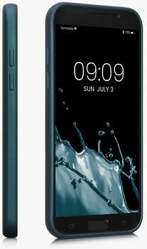 kwmobile Case kompatibel mit Samsung Galaxy A5 (2017) Hülle - Schutzhülle aus Silikon metallisch schimmernd - Handyhülle Metallic Petrol