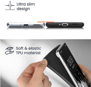 kwmobile Handyhülle kompatibel mit Motorola Edge 30 Ultra Hülle - Handy Case aus weichem Silikon in Petrol