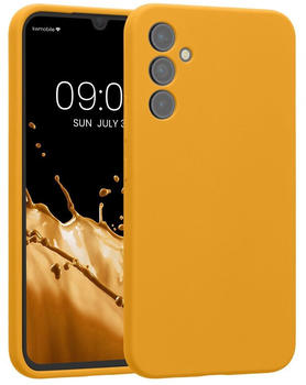kwmobile Handyhülle kompatibel mit Samsung Galaxy A34 5G Hülle - gummierte Handy Case aus Silikon in Mango